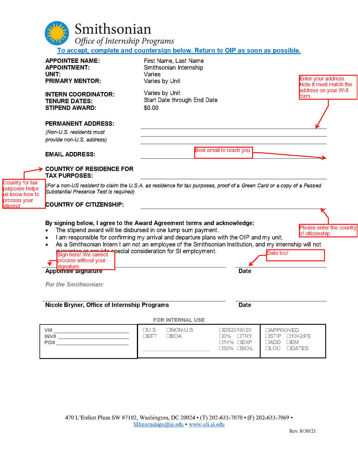 award agreement guide